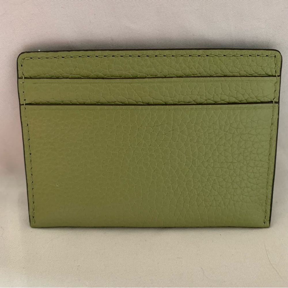 Authentic NWT MK Reed Pebble Leather Cardholder/Case Olive Green - Picture 2 of 7